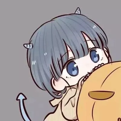 长角可爱卡通情头一男一女图片第1张