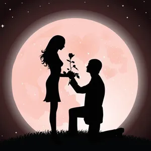 跪地求婚情侣头像一对第1张