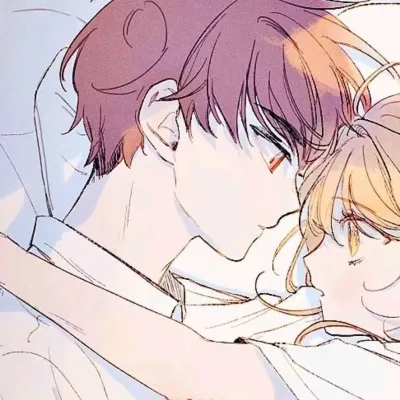 情侣头像拥抱接吻一对第1张