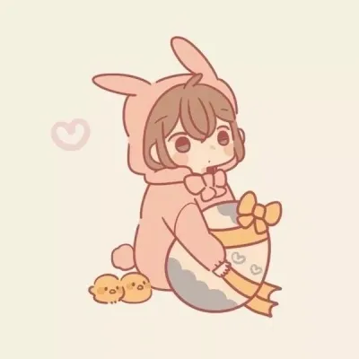 高清超萌的一男一女可爱卡通情头图片第1张