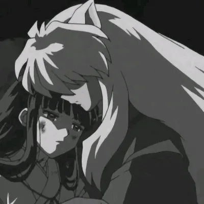 动漫头像黑白情侣第1张