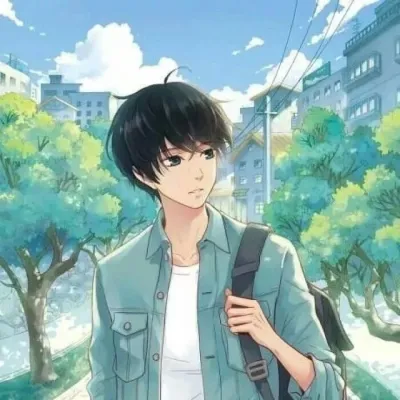 高清一对两张的小清新好看动漫情侣头像图片第1张