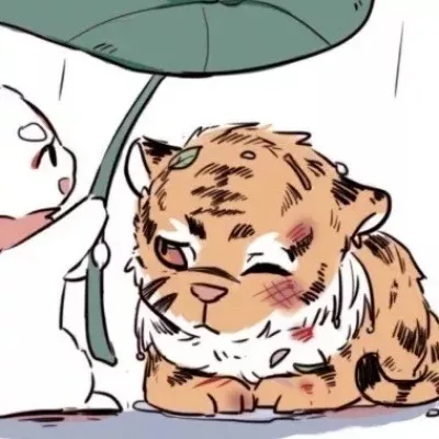 微信一左一右情侣头像卡通第1张