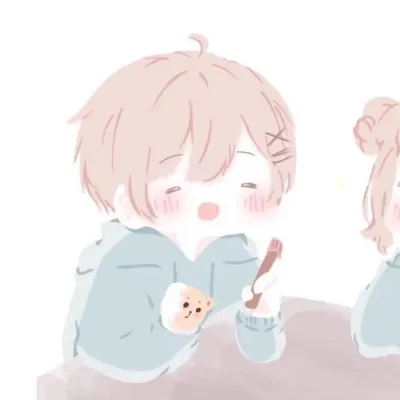 高清一对两张的可爱卡通萌系情侣头像图片第1张