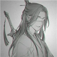 手绘古风黑白头像图片大全第1张