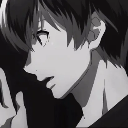 男生头像图片帅气动漫黑白第1张