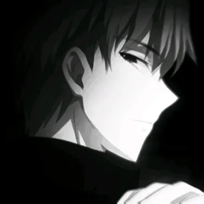 qq头像男生黑白动漫第1张