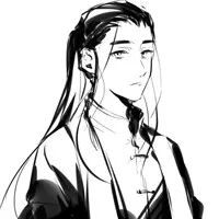 动漫帅哥黑白手绘头像图片第1张