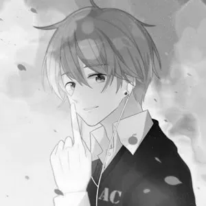 动漫男生头像帅气冷漠黑白图片第1张