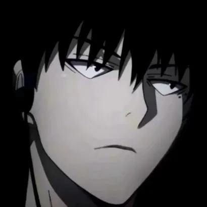 qq动漫头像男生黑白第1张