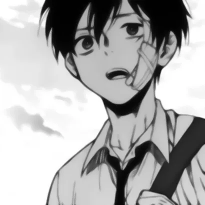 黑白男生头像动漫丧第1张