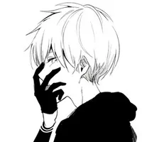 男生头像黑白qq动漫图片第1张