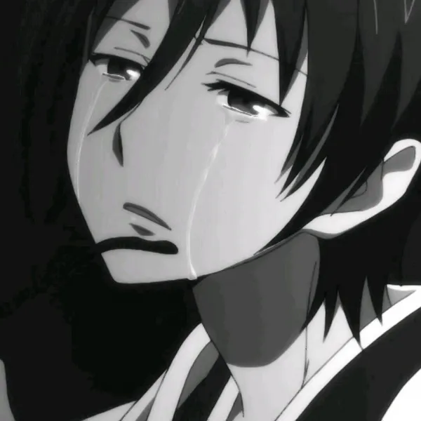 qq男生动漫头像黑白第1张