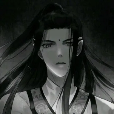 高清帅气的男头动漫帅气黑白古风图片第1张