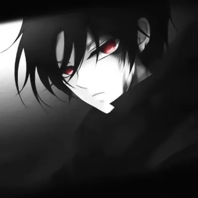 黑白系动漫男生头像第1张