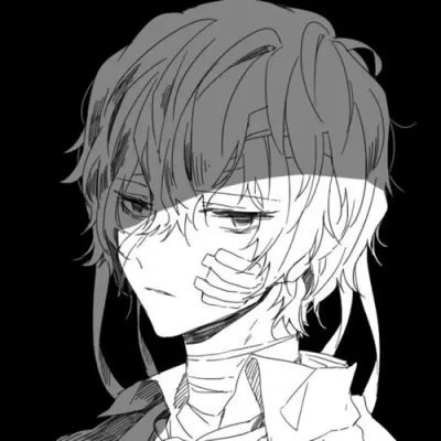 高清丧丧的酷动漫男头高清图片第1张