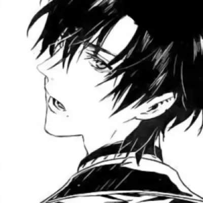 qq头像黑色男生动漫第1张