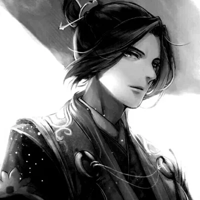 帅气好看的古风黑白动漫头像高清图片第1张