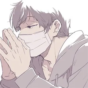 动漫男头像帅戴口罩第1张