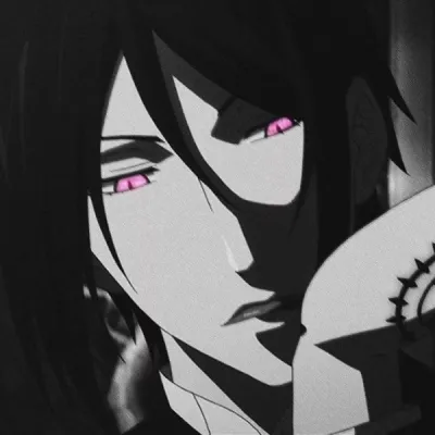 黑白动漫男头丧侧脸第1张