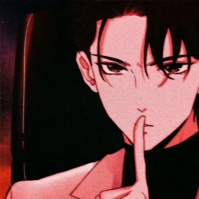 红色滤镜动漫男生头像第1张