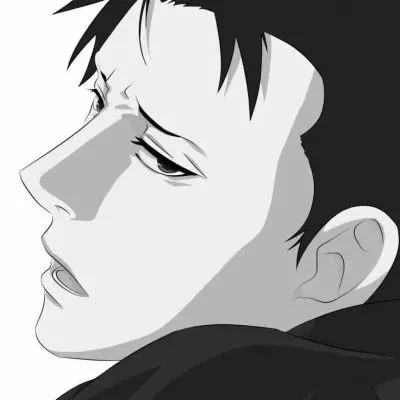 黑白动漫男生头像忧郁第1张