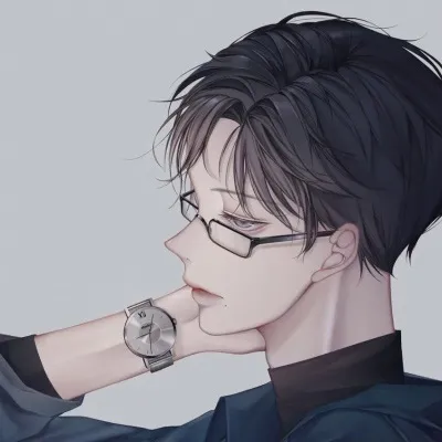 帅气手绘二次元男生头像第1张