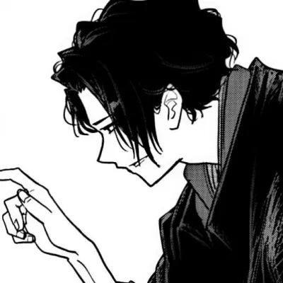 微信男头黑白动漫第1张