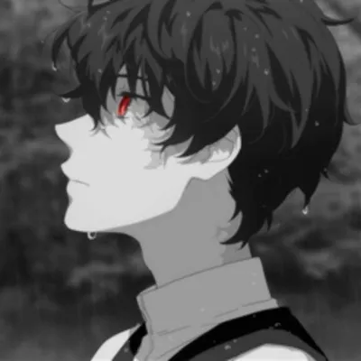 男头动漫黑白侧脸第1张