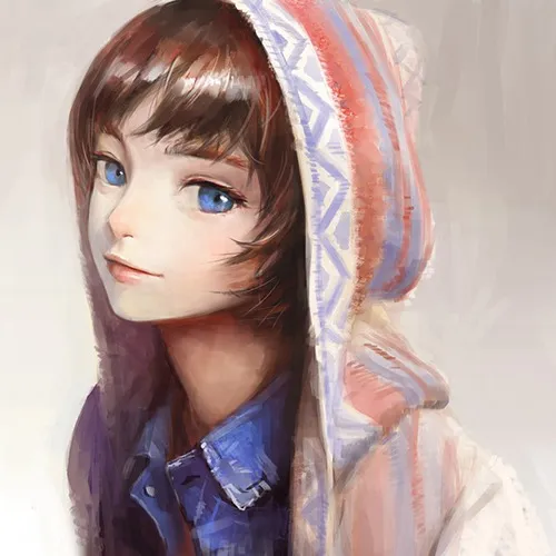 高清好看的漫画头像女生唯美冷傲第1张