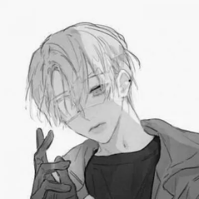 微信头像男动漫黑白第1张