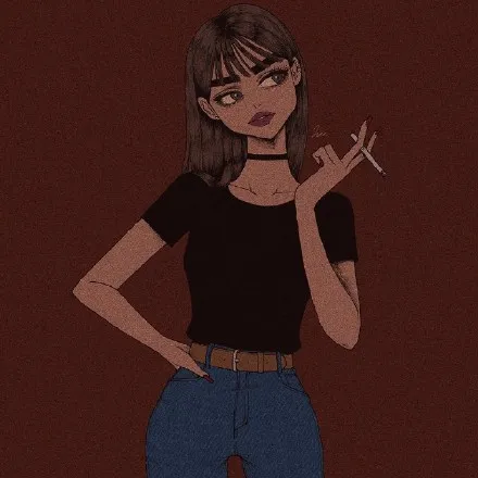 超拽霸气的高清叛逆少女漫画头像图片第1张