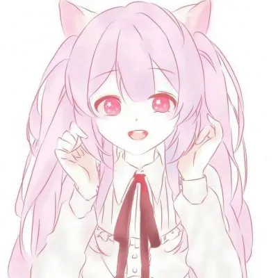 动漫女生萌系粉色头像第1张