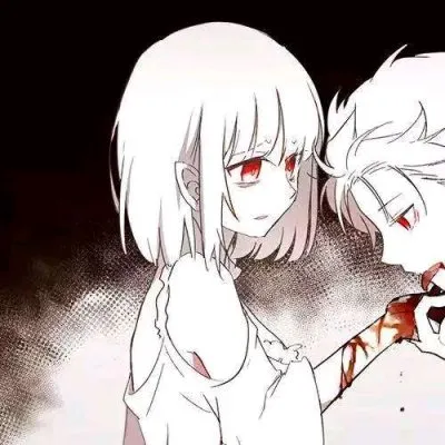 丧系动漫黑暗情侣头像一对第1张