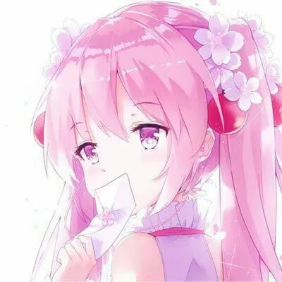 粉色控女动漫头像第1张