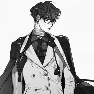 动漫高冷黑白情侣头像第1张