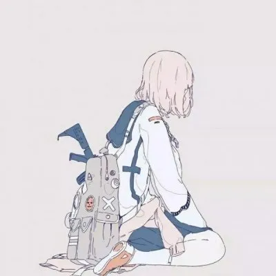 动漫背影头像女生第1张