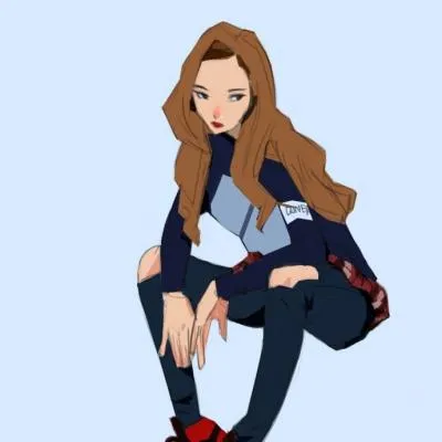 微信头像漫画女孩第1张