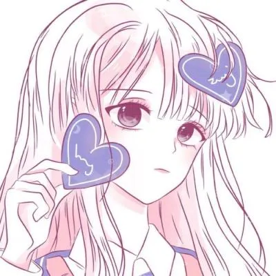 少女心动漫头像粉色第1张