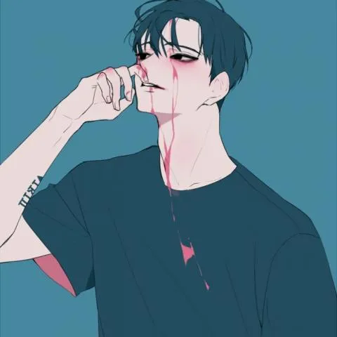 动漫流血男生头像第1张