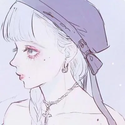 微信头像动漫女手绘第1张