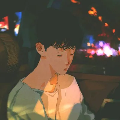 伤感孤寂动漫男生头像第1张