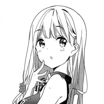 黑白动漫头像女二次元第1张