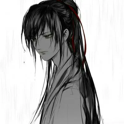 黑白古风男生头像第1张