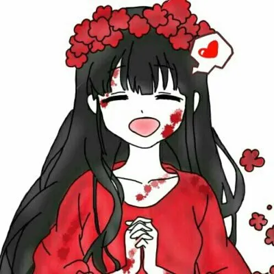 动漫红色头像女生第1张