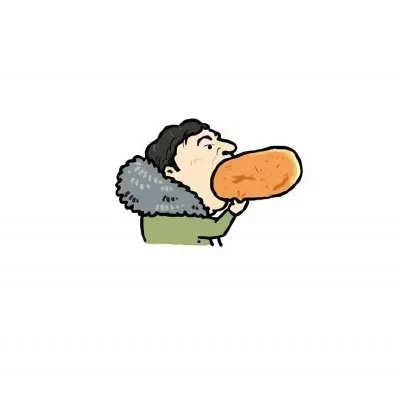 王思聪吃热狗动漫头像第1张