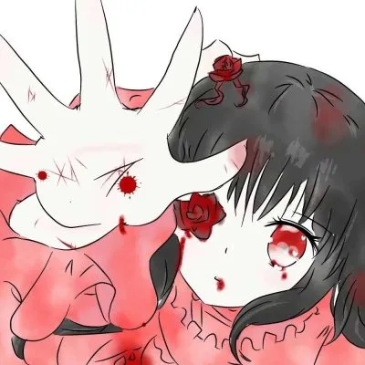 二次元黑化少女头像图片第1张