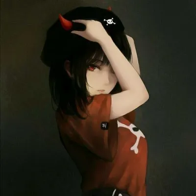 暗黑系的动漫头像女生第1张