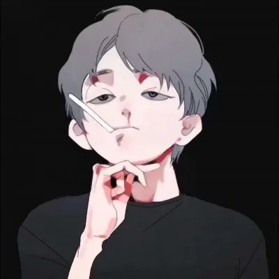很丧的动漫头像男第1张