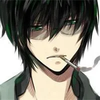 动漫头像男生冷酷吸烟第1张